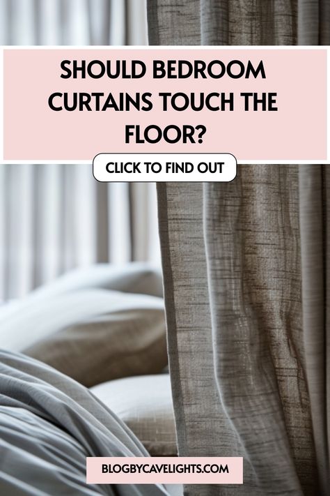 🌟 Discover why bedroom curtain length matters in our latest article! Find out if your bedroom curtains should sweep the floor for that perfect bedroom aesthetic. 📏✨ Tap to explore expert advice and elevate your space today! Curtain Wall Master Bedrooms, Bedroom Curtain Length, Hanging Bedroom Curtains, Curtain Length Guide Bedrooms, Bedroom Blackout Curtain Ideas, Curtain Length Guide, Room Darkening Curtains Bed Bath & Beyond, Curtains For Sliding Patio Door Bed Bath & Beyond, Hanging Bedroom