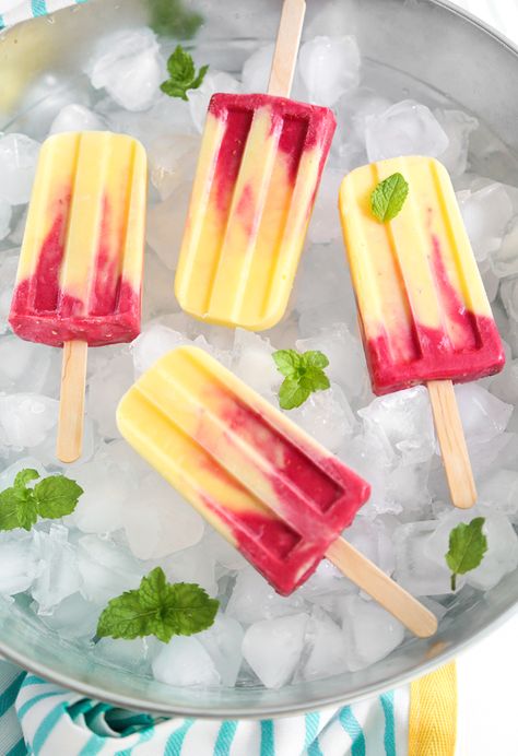 Ice Lolly Recipes, Healthy Popsicle Recipes, Ice Pop Recipes, Healthy Popsicles, Ice Cream Pops, Mango Sorbet, Homemade Popsicles, Sorbet Recipes, Ice Lolly