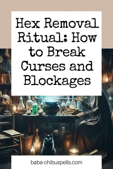 Free yourself from negative energy with this powerful hex removal ritual. Break curses and clear blockages that are preventing you from moving forward in life. This simple yet effective ritual will restore your energy, protect your path, and bring positivity back into your life. Don’t let negative influences hold you back—take control now. Click here to learn how to perform this hex removal ritual and release the obstacles in your way today! How To Break A Curse, Uncrossing Spell, Remove A Curse, Curses And Hexes, Curse Breaking, Break A Curse, Hex Removal, Banishing Ritual, Curse Removal