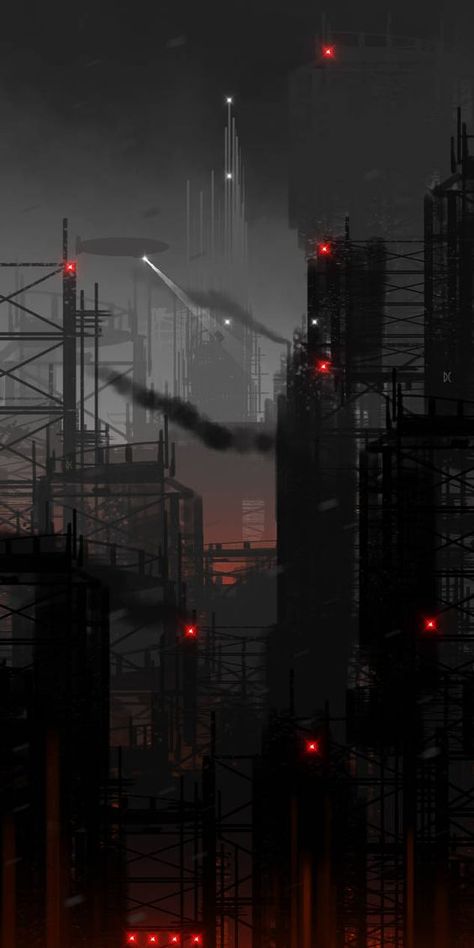 DCkiq at DeviantArt Kota Masa Depan, Ville Cyberpunk, Industrial City, 11 Wallpaper, Sci Fi City, City At Night, Cyberpunk Aesthetic, Dark City, Cyberpunk City