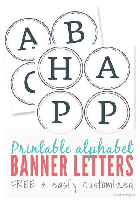 Free printable banner letters and tutorial - perfect for holidays and birthday parties. These printable letters and numbers are perfect for making diy banners. Customize them with for holidays or home decor by add colorful card stock. #diyparty #diyhome Thank You Banner Printable Free, Free Printable Letter Templates, Diy Banners, Alphabet Letters To Print, Letter Birthday, Printable Banner Template, Free Printable Banner Letters, Printable Letter Templates, Printable Banner Letters