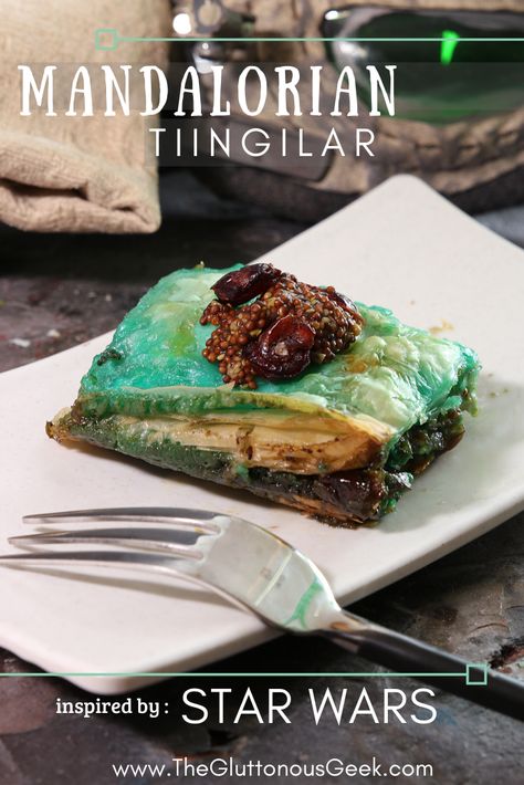 Mandalorian Tiingilar inspired by Star Wars. Recipe by The Gluttonous Geek. Mandolorian Recipes, Sci Fi Food Ideas, May The 4th Food Ideas, Star Wars Recipes Food, Star Wars Dessert Ideas, Gamer Foods, Star Wars Inspired Food, Star Wars Food Recipes, Star Wars Dinner Ideas