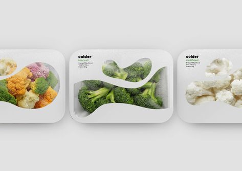 COLDER on Packaging of the World - Creative Package Design Gallery Vegetables Packaging, Salad Packaging, Frozen Food Packaging, Vegetable Packaging, Fruit Packaging, Watermark Design, Consumer Packaging, Creative Package, Food Packaging Design