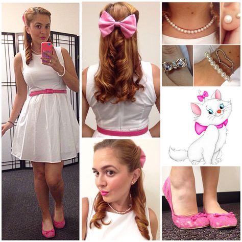 "Because I'm a lady. That's why!" - Marie Disneybound! Aristocats outfit. Aristocats Costume, Dapper Day Outfits, Disney Dapper Day, Fun Costumes, Disney Themed Outfits, Cute Disney Outfits, Tema Disney, Disney Inspired Fashion, Disney Bounding