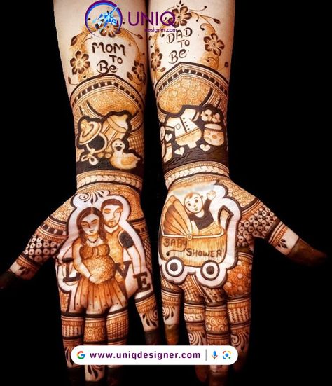 Gruh Pravesh Mehandi Design, Dohale Jevan Mehendi Design, Mehendi Pic, Baby Shower Mehandi Designs, Baby Mehendi, Groom Mehandi, Baby Shower Mehandi, Baby Shower Mehndi, Bridal Mehendi Designs Wedding