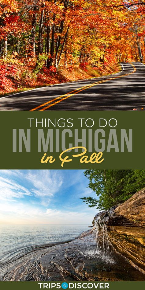 Michigan Fall Bucket List, Up North Michigan Fall, Michigan Travel Fall, Things To Do In Michigan In The Fall, Michigan Fall Road Trip, Michigan In The Fall, Things To Do In Michigan, Michigan Travel Destinations, Fall In Michigan