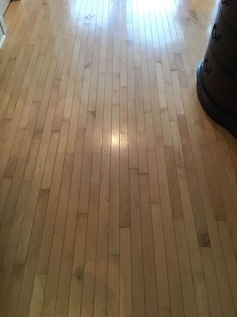 How To Stain Wood, Floor Stain Colors, Staining Wood Floors, Paint Stirrers, Maple Hardwood Floors, Stain Wood, Clean Hardwood Floors, Maple Floors, Oil Based Stain