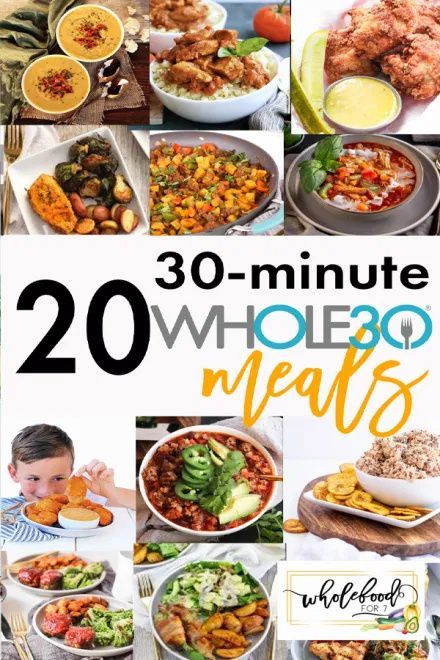 20 30-minute Whole30 Meals that are family-friendly, gluten-free, dairy-free, and budget-friendly! Whole 30 Meals, January Whole30, Whole30 Meals, Whole 30 Meal Plan, Easy Whole 30 Recipes, Cauliflower Soup Recipes, Sweet Potato Toast, Chicken Dishes Easy, Table D Hote