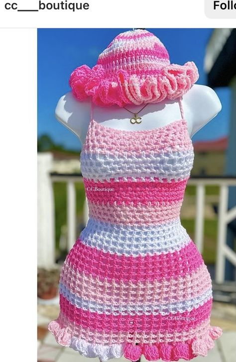 Crochet Bathing Suit Pattern, Crochet Short Dresses, Crochet Bathing Suits, Afrikaanse Mode, Mode Crochet, Crochet Swimwear, Crochet Clothing And Accessories, Diy Fashion Clothing, Crochet Fashion Patterns