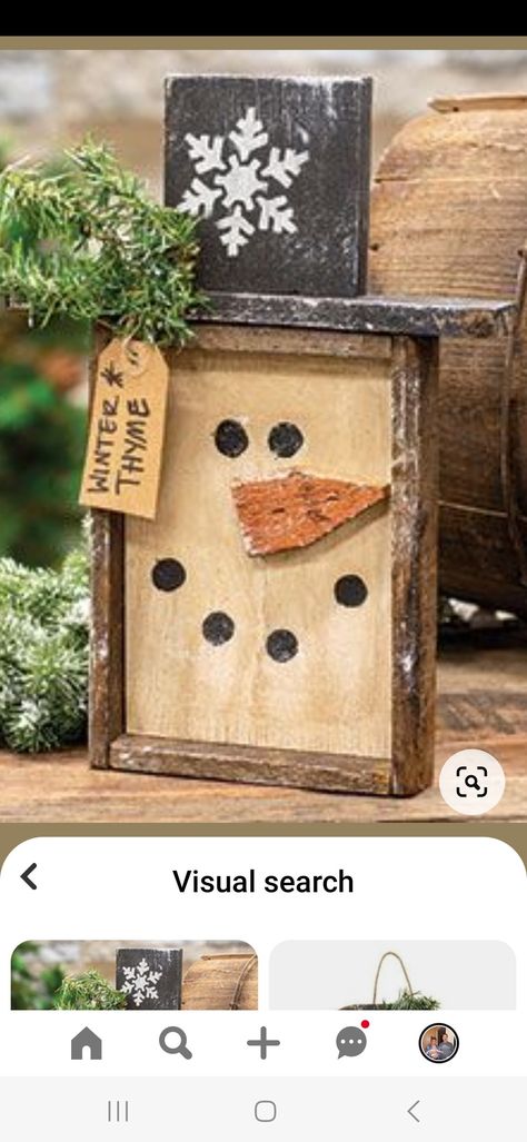 Small Wood Furniture Projects, Wood Round Projects, Home Signs Wooden, Rustic Christmas Decor Diy, Rustic Christmas Signs, Diy Holiday Crafts, Wood Snowman, Frame Sign, Christmas Crafts To Make