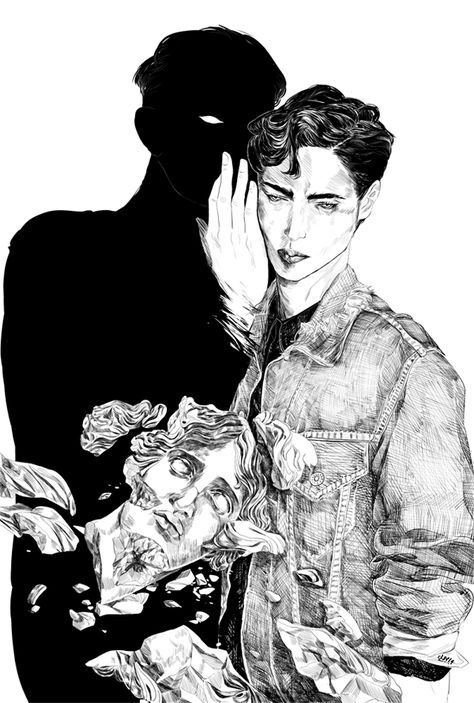 HE, BY MY SIDE on Behance Arte Indie, 영감을 주는 캐릭터, A Drawing, Dark Art, Drawing Inspiration, Aesthetic Art, A Black, Character Inspiration, Art Inspo