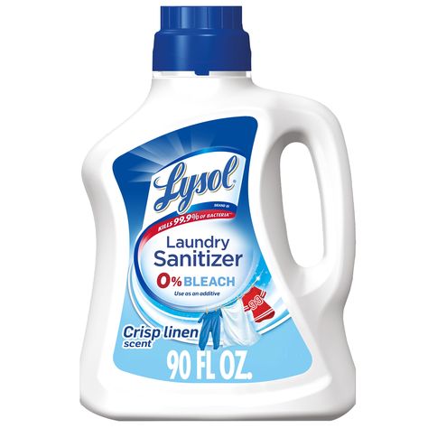 Lysol Laundry Sanitizer, Crisp Linen, 90 oz, Eliminates Odors and Kills Bacteria - Walmart.com - Walmart.com Lysol Laundry Sanitizer, Laundry Sanitizer, Washing Machine Drum, Scent Booster, Disinfectant Spray, Laundry Liquid, Laundry Soap, Odor Eliminator, Clean Scents