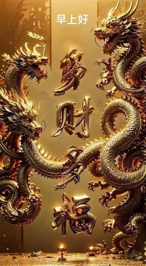 Gold Chinese Dragon, Chinese New Year Images, Dragon Wallpaper Iphone, Lucky Wallpaper, Gold Wallpaper Background, Eagle Wallpaper, Dragon Illustration, Simple Iphone Wallpaper, Cellphone Wallpaper Backgrounds