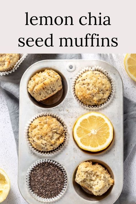 Pumpkin Chia Seed Muffins, Chia Seed Muffin Recipes, Lemon Chia Seed Muffins, Easy Breads, Chia Seed Muffins, Chia Muffins, Chia Pudding Recipes Healthy, Icing Recipes, Chia Recipe