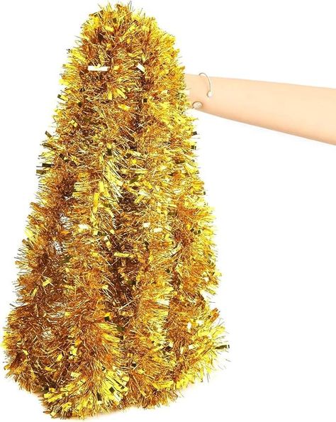 Amazon.com: FINGOOO Gold Garland Christmas Decorations,33Ft/10M Thick Fluffy Christmas Tree Tinsel Garland Wedding Birthday Decor : Home & Kitchen Gold Garland Christmas, Christmas Tree Tinsel Garland, Holiday Party Decorations Christmas, Christmas Tree Tinsel, Tree Tinsel, Gold Garland, Tinsel Christmas, Tinsel Christmas Tree, Christmas Tinsel