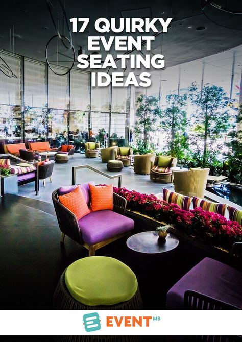 Event seating matters and can have a big impact on the look and feel of your event. Banish boring and uninspiring furniture choices and get inspired with quirky chair options. Event Seating Ideas, Seating Plan Ideas, Event Seating, Party Seating, Seating Ideas, Chair Options, Floor Seating, Plan Ideas, Kids Seating