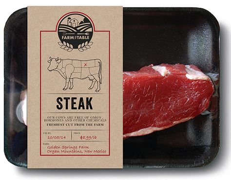 Packaging Design Template, Steak Package, Cow Meat, Frozen Food Packaging, Meat Box, Meat Store, Meat Packing, Premium Meat, Packaging Template Design