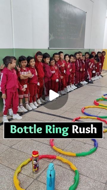 Raj Vedanta School on Instagram: "Junior kindergarten students played a fun indoor sport with water bottles and rings.  #playbasedlearning #kindergartenactivity #kindergartenstudents #bhopalbestschool #rajvedanta" Activity For Junior Kg, Physical Indoor Activities For Preschoolers, Physical Education For Kindergarten, Physical Education Activities For Kids, Indoor Activities For Kindergarten, Indoor Activity For Kids, Sports Activity For Kids Preschool, Sports Activities For Kindergarten, Sports Games For Preschool