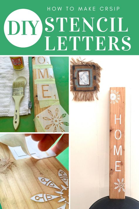 Homemade Stencils Diy, Stenciling On Wood, Diy Wooden Sign, Driftwood Decoration, Homemade Stencils, Wood Sign Diy, Boho Decor Diy, Gifts For The Office, Stencils Tutorials