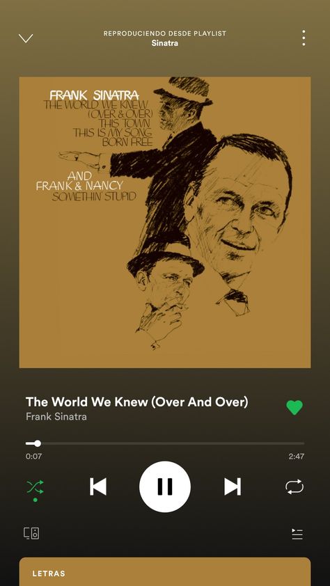 The World We Knew, Frank Sinatra, The World, Music