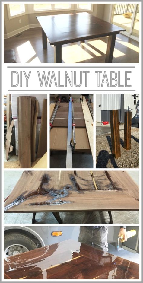 DIY Walnut Table Tutorial - Sugar Bee Crafts Diy Walnut Table, Walnut Projects, Small Farmhouse Table, Upcycling Furniture, Walnut Tree, Small Farmhouse, Walnut Table, Bee Crafts, Farmhouse Table