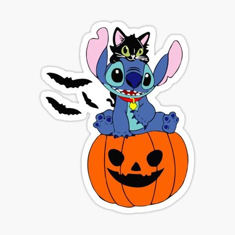 Black Cat And Pumpkin, Imprimibles Halloween, Cat And Pumpkin, Halloween Sticker, Disney Sticker, Autumn Stickers, Halloween Festival, Pumpkin Halloween, Halloween Stickers