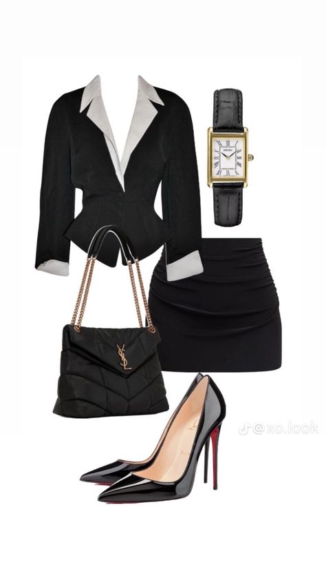 Classy Work Outfits, Looks Black, Trik Fotografi, Looks Chic, Professional Outfits, Fancy Outfits, Lookbook Outfits, Elegant Outfit, Heel Shoes