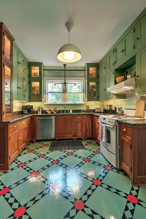 A Kitchen Remodel in Real Time, Part 3: Design | Lost Art Press Diner Style Kitchen, Lab Kitchen, Whimsy House, Open Kitchens, 1940s Kitchen, Aqua Kitchen, Golden Hands, Victorian Exterior, Interior Elements