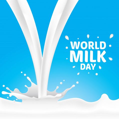 World milk day Premium Vector | Premium Vector #Freepik #vector #background World Milk Day, College Education, Management Skills, Business School, 20th Anniversary, Vector Background, Premium Vector, Milk, India