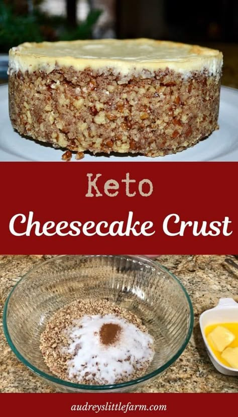 Keto Cheesecake Crust, Cheesecake Crust Recipe, Best Keto Cheesecake, Keto Pie, Pecan Crust, Dinner Recipes Healthy Low Carb, Cheesecake Crust, Keto Cakes, Keto Baking