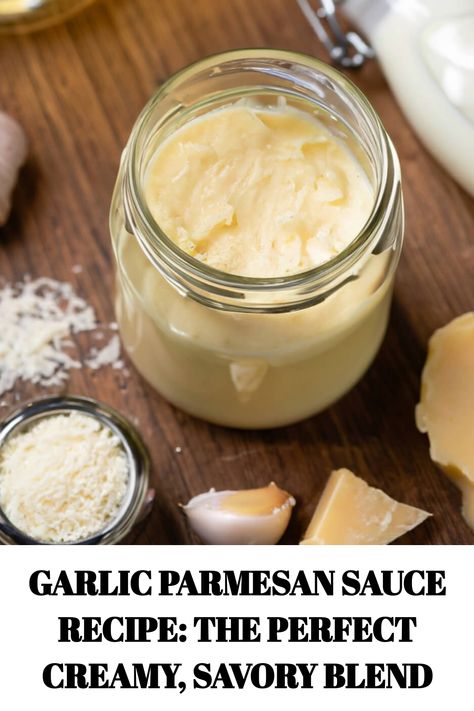 Garlic Parmesan Sauce Recipe Garlic Sauce Recipes, Garlic Parmesan Sauce Recipe, Parmesan Garlic Sauce, Parmesan Sauce Recipe, Creamy Garlic Parmesan Sauce, Creamy Sauces, Garlic Sauce Recipe, Sandwich Sauces, Garlic Parmesan Sauce