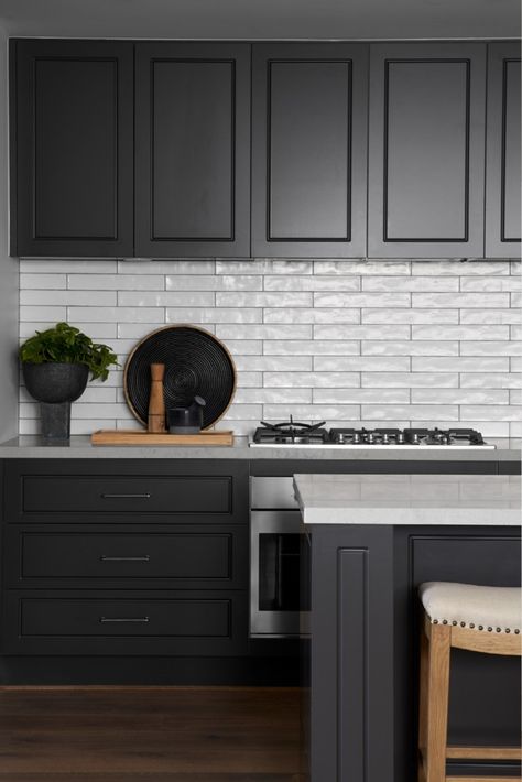 10 design ideas to help master your kitchen | Boutique Homes Timber Black Kitchen, Black And Grey Dining Room, Grey And Brown Kitchen, Black And Timber Kitchen, Brown And Black Kitchen, Brown Floor Kitchen, Black And Gray Kitchen, Black And Brown Kitchen, Charcoal Gray Kitchen Cabinets