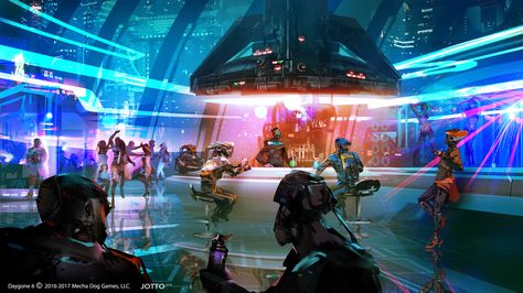 ArtStation - Bar - Space Station, J.Otto Szatmari Space Bar Concept Art, Nar Shaddaa, Space Station Interior, Bar Space, Sci Fi City, Sci Fi Environment, Arte Cyberpunk, Dance Club, Thrill Ride