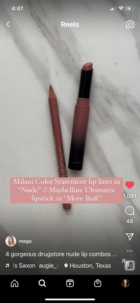 Mauve Lip Combo, Milani Lip Liner, Lipstick Drugstore, Milani Lipstick, Mauve Lips, Lip Combos, Lip Makeup Tutorial, Lip Combo, Face Makeup Tips