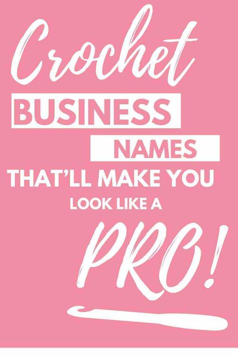 crochet business names ideas Cute Business Names, Names Ideas, Crochet Business, Your Crochet, Cute Names, How To Attract Customers, Craft Business, Ready Made, Business Names