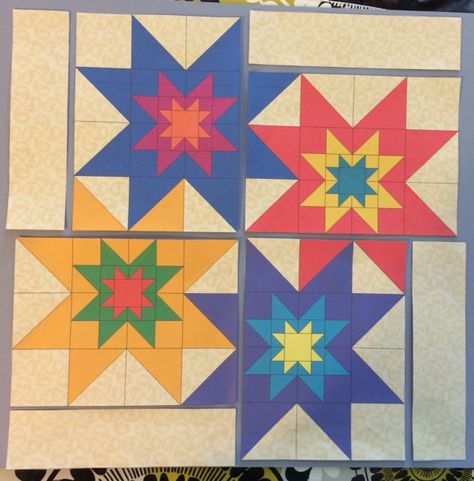 Lemoine Star Quilt Block, Summer Pinwheels, Quilt Stars, Quilt Star, Big Block Quilts, Bright Quilts, Cross Quilt, Stars Quilt, Block Quilts