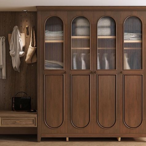 Bedroom With Almirah Design, Wooden Wardrobe Design Bedroom Modern, Classic Wardrobe Furniture, Wall Cupboard Bedroom, Openable Wardrobe Shutter Design, Wardrobe Interior Design Modern, Wooden Wardrobe Design Bedroom, Wardrobe Shutter Design, Latest Cupboard Designs