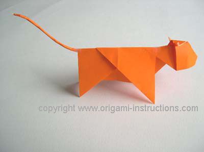 completed origami tiger Origami Tiger, Origami Instructions Easy, Origami Instructions For Kids, Easy Origami Animals, 12 Chinese Zodiac Signs, Origami Yoda, Tiger Kids, Origami Bookmark, Kids Origami