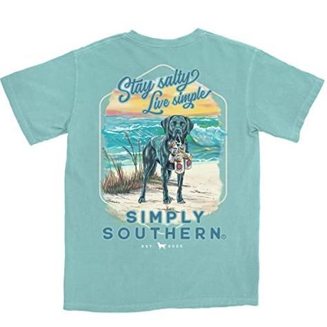 Simple Southern Shirts, Live Simple, Fun Graphics, Stay Salty, Salty Dog, Southern Shirts, Beach T Shirts, Black Lab, Simply Southern