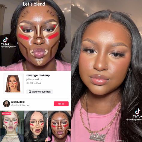 Applying Blush Round Face, Round Face Makeup Placement, Round Face Makeup Tutorial, Makeup Square Face, Where To Put Makeup On Face, Makeup Placement Face, Natural Makeup Black Women, Les Do Makeup, Makeup Placement