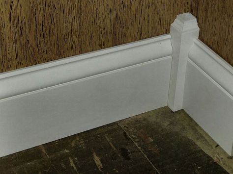 Dress up Corners With Handmade Plinth Blocks Inside Corner Molding, Baseboard Corner Blocks, Dress Up Corner, Cable Spools, Corner Molding, Trim Options, Plinth Blocks, Baseboard Trim, Craftsman Door