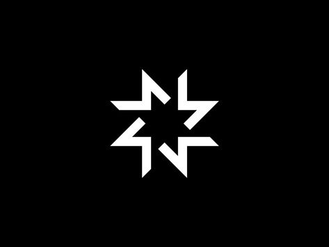 Four interlocking "M" which create the shape of a Star. Kai Damian Matthiesen - Logos Spark Logo, M Star Logo, Star Maker Logo, North Star Logo Design, Stars Logo Design Ideas, Star Logo Design Graphics, Star Logo Design Creative, Star Logo Design, M Monogram