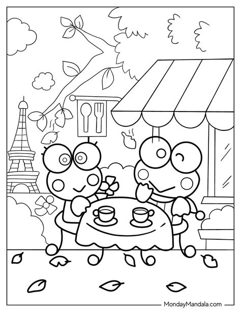 20 Keroppi Coloring Pages (Free PDF Printables) Keroppi Coloring Pages, Sanrio Coloring Pages, Snoopy Coloring Pages, Sanrio Coloring, Frog Character, Pokemon Coloring Sheets, Anna Und Elsa, Superhero Coloring Pages, Hello Kitty Colouring Pages