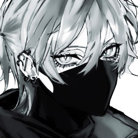 White Hair Anime Guy, Mask Drawing, Characters Inspiration Drawing, Face Characters, Cool Anime Guys, Masks Art, Guy Drawing, Character Design Male, Anime Oc