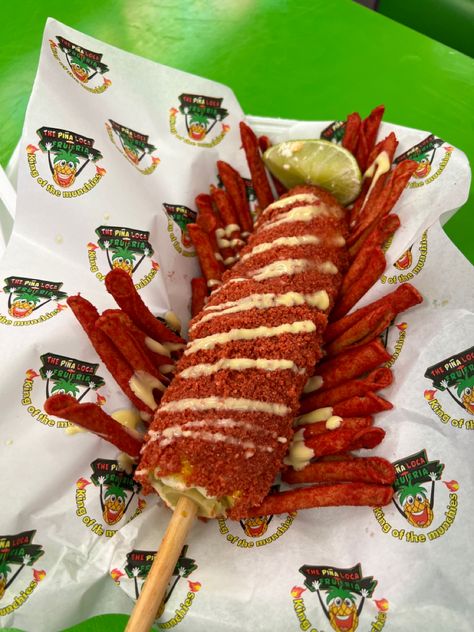 #elote #corn #food #mexicanstreetcorn #mexicansnacks Elote Cart Ideas, Elote Recipe With Hot Cheetos, Elote Hot Cheetos, Elotes Aesthetic, Elote Preparado, Mexican Snack Foods, Elote Recipe, Mexican Snacks, Mexican Street Corn