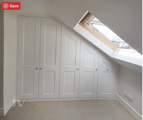 Attic Master Suite, Under Stair Storage, Loft Conversion Bedroom, Attic Bedroom Storage, Under Stair, Eaves Storage, Attic Wardrobe, Bedroom Built In Wardrobe, Attic Bedroom Designs