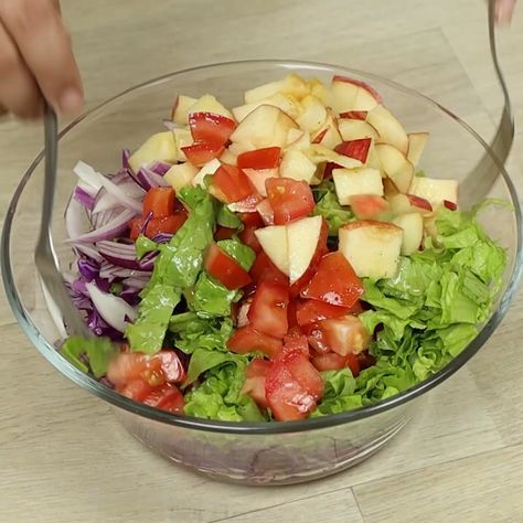 Lettuce And Cabbage Salad, Cabbage And Apple Salad Recipes, Carrot And Apple Salad, Cabbage Apple Salad, Cabbage Carrot And Apple Salad, Cabbage Apple Slaw, Salad With Cabbage, Cabbage And Apples, Dash Recipes