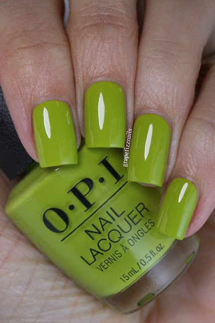 Lime Green Toe Nails, Candy Apple Green Nails, March Nail Colors, March Nails Colors, He Is Risen Craft, Opi Green Nail Polish Shades, Things I’ve Seen In Amber Green Opi, Spring Chalkboard Art, Chartreuse Nail Polish