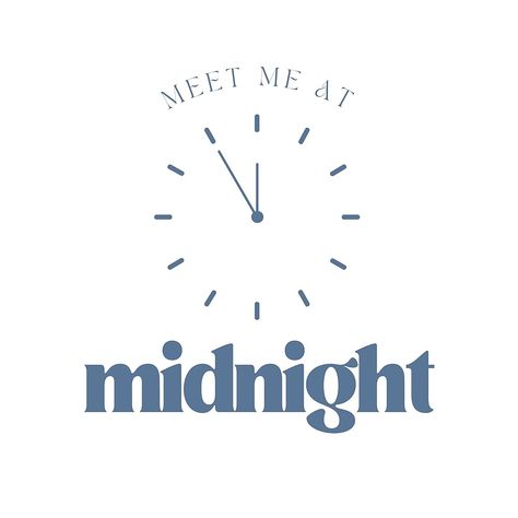 Meet Me At Midnight Taylor Swift, Meet Me At Midnight Wallpaper, Iphone Shortcut Icons, Taylor Swift Denim Jacket, Taylor Swift Shirt Ideas, Taylor Eras Tour Outfits, Blue Taylor Swift, Midnight Clock, New Years Art