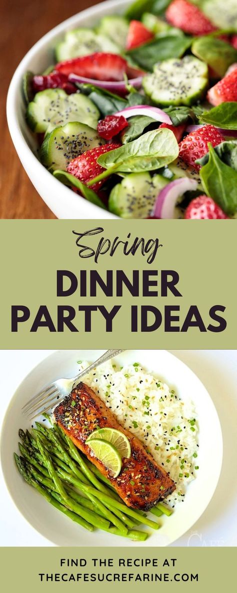 Dinner Party Main Dish, Spring Dinner Party, Dinner Party Mains, Spring Recipes Dinner, Dinner Party Ideas, Spring Dinner, Dinner Party Summer, Dinner Party Themes, Crowd Pleasing Recipes